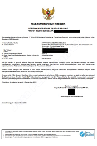 CV. Nahdyah Sumber Rezeki