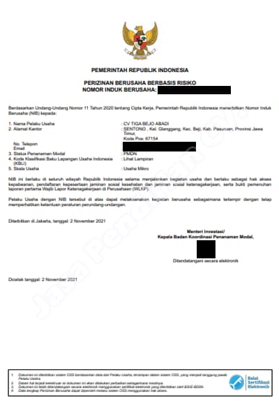 CV. Tiga Bejo Abadi